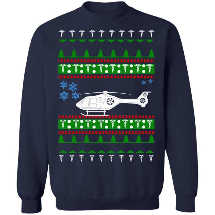 Airlift Helicopter EMT Paramedic Nursing Ugly Christmas Sweater Sweatshirt