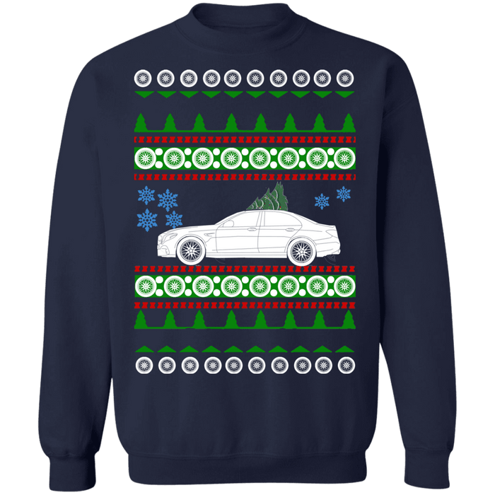 German Car like Mercedes AMG E63 Sedan Ugly Christmas Sweater Sweatshirt 2019