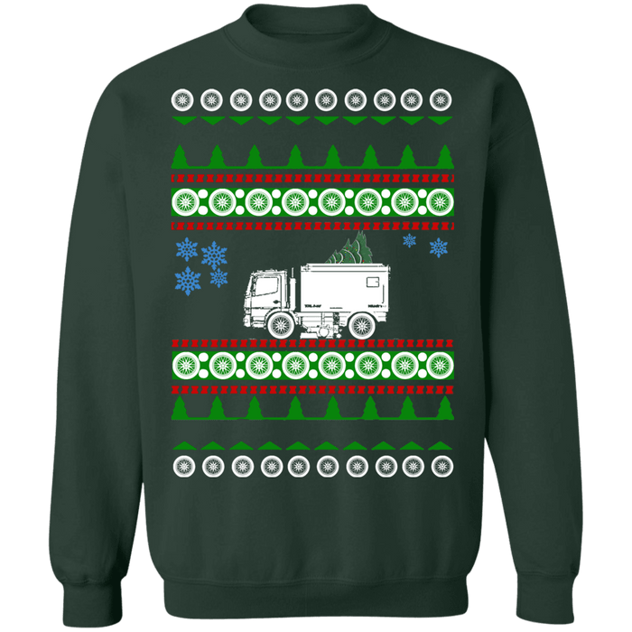 Street sweeper truck ugly christmas sweater sweatshirt