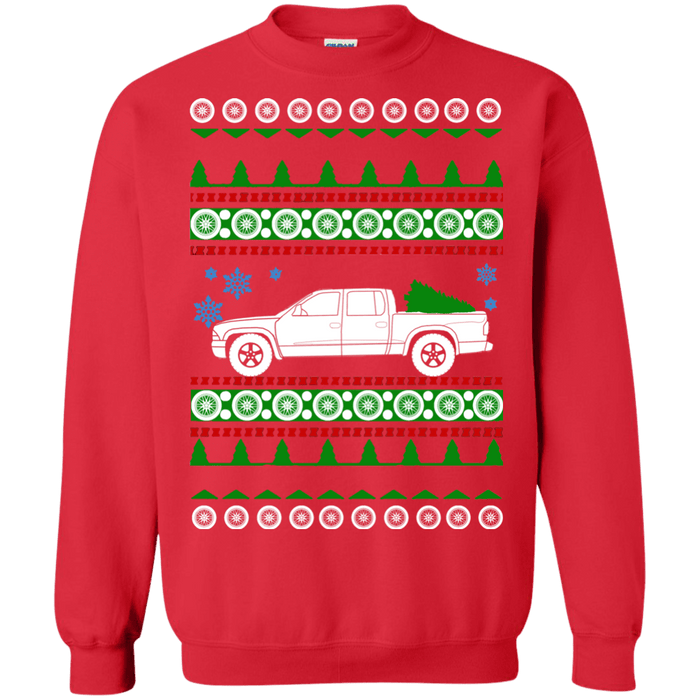 american car or truck like a  Dakota 2002 quadcab ugly christmas sweater sweatshirt