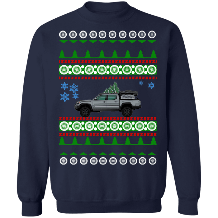 truck like a 3rd gen Tacoma Cement Gray Ugly Christmas Sweater Sweatshirt