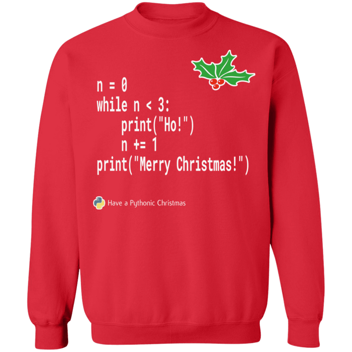 Ho Ho Ho Python Geek Programmer nerd ugly christmas sweater coder sweatshirt