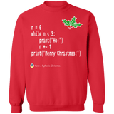 Ho Ho Ho Python Geek Programmer nerd ugly christmas sweater coder sweatshirt