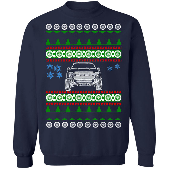 Truck Ford Raptor Front end ugly christmas sweater sweatshirt