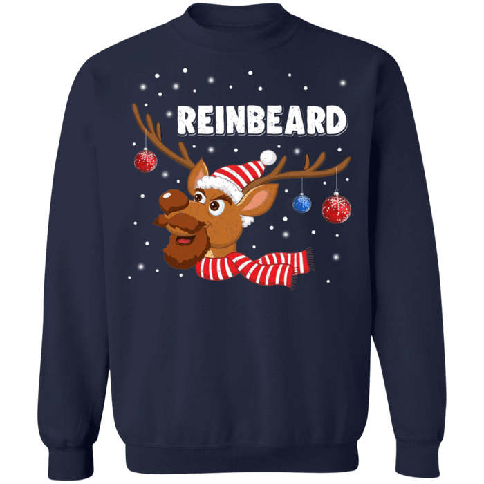 Reinbeard Reindeer Beard Ugly Christmas Sweater sweatshirt