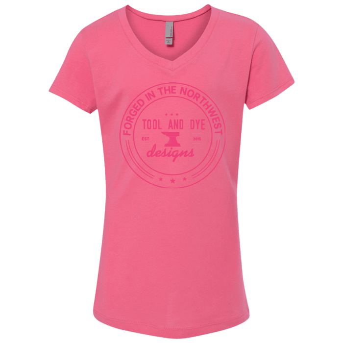 Tool and Dye Girls Forged pink logo t-shirt