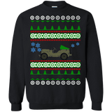 off road american vehicle Willys SK Ugly Christmas Sweater army sweatshirt