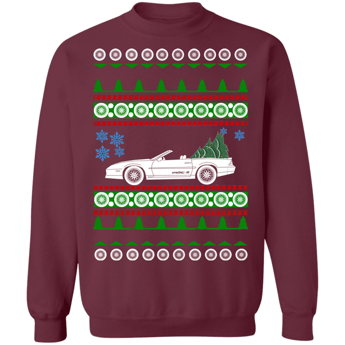 Chevy Camaro 3rd gen IROC-Z Ugly christmas sweater sweatshirt convertible