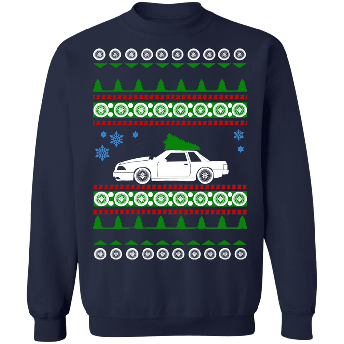 Ford Mustang 1988 Notchback Ugly Christmas Sweater Sweatshirt sweatshirt