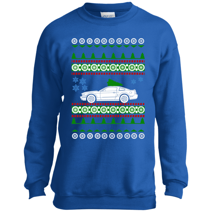 car like 2011 Ford Mustang GT Kids Ugly Christmas Sweater