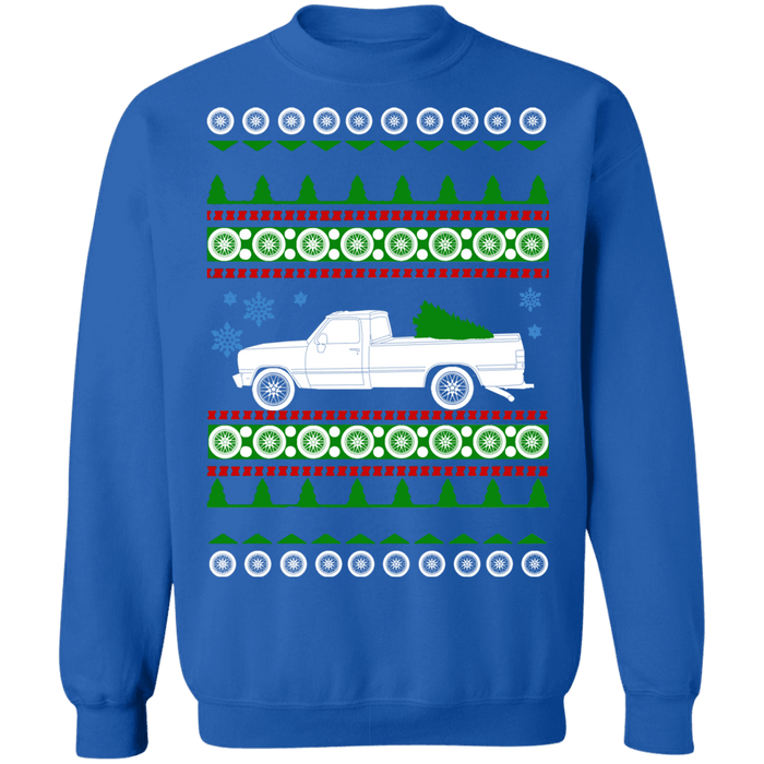 Pick Up Truck american car or truck like a  W250 1989 Ugly Christmas Sweater sweatshirt