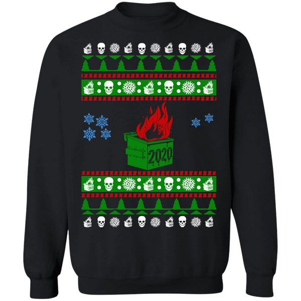 2020 Dumpster Fire Ugly Christmas Sweater Sweatshirt