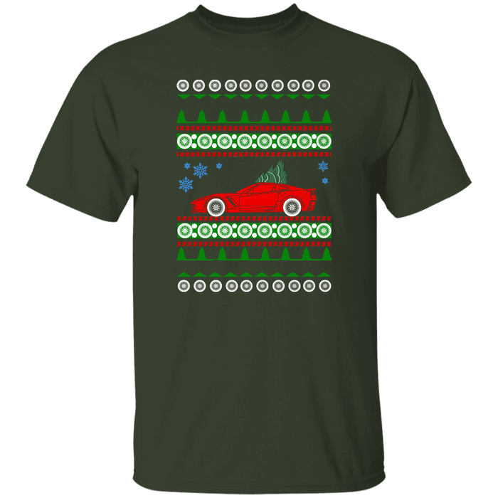 Corvette C7 red Ugly Christmas Sweater T-shirt