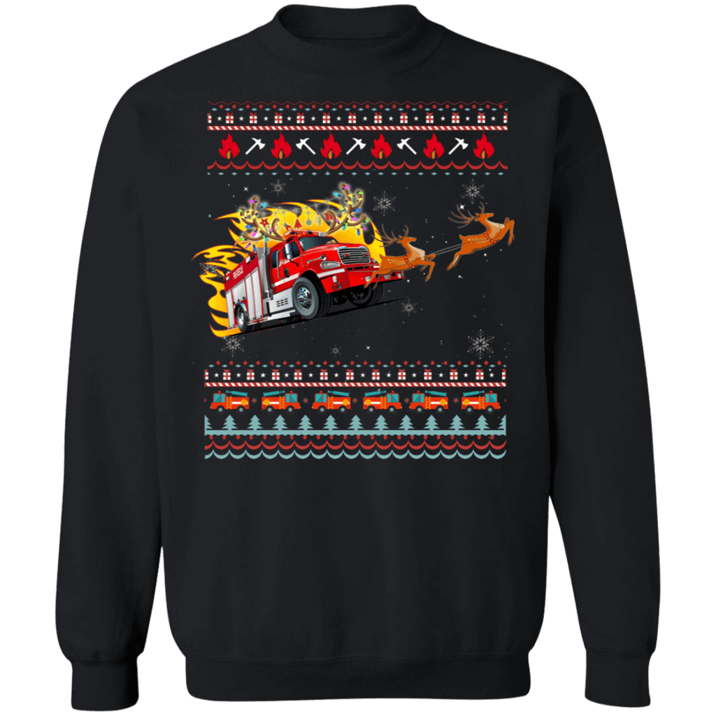 Firetruck Firemen ugly Christmas Sweater sweatshirt