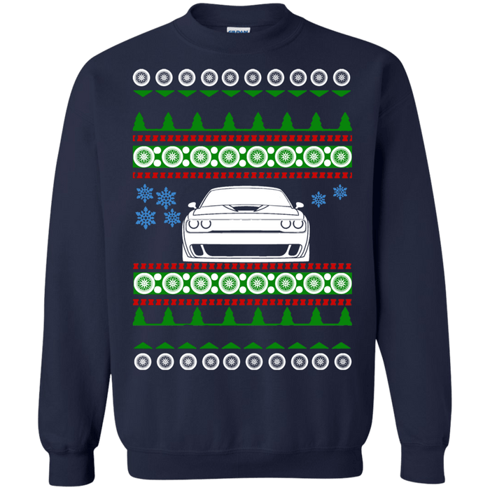 Front View Hellcat Challenger Ugly Christmas Sweater sweatshirt