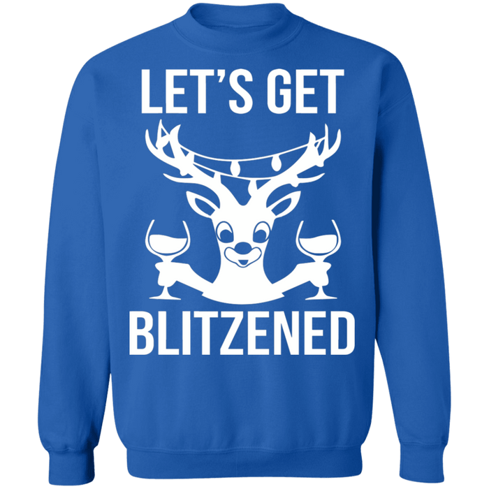 let's get Blitzened Funny drinking lit ugly christmas sweater sweatshirt