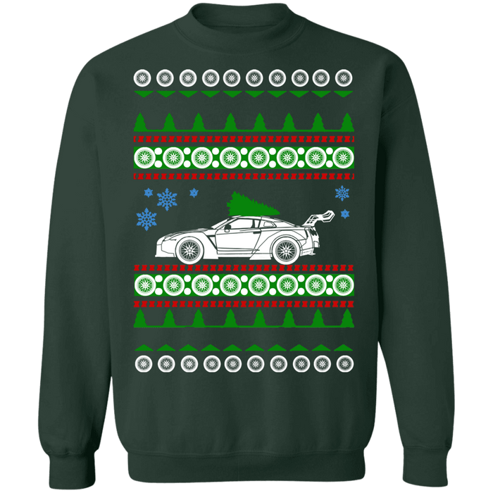 Nissan Widebody JDM R35 GTR Ugly Christmas Sweater Sweatshirt sweatshirt