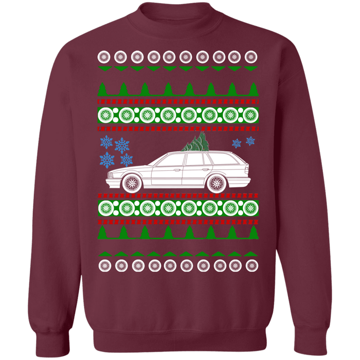 BMW E34 540 wagon ugly christmas sweater