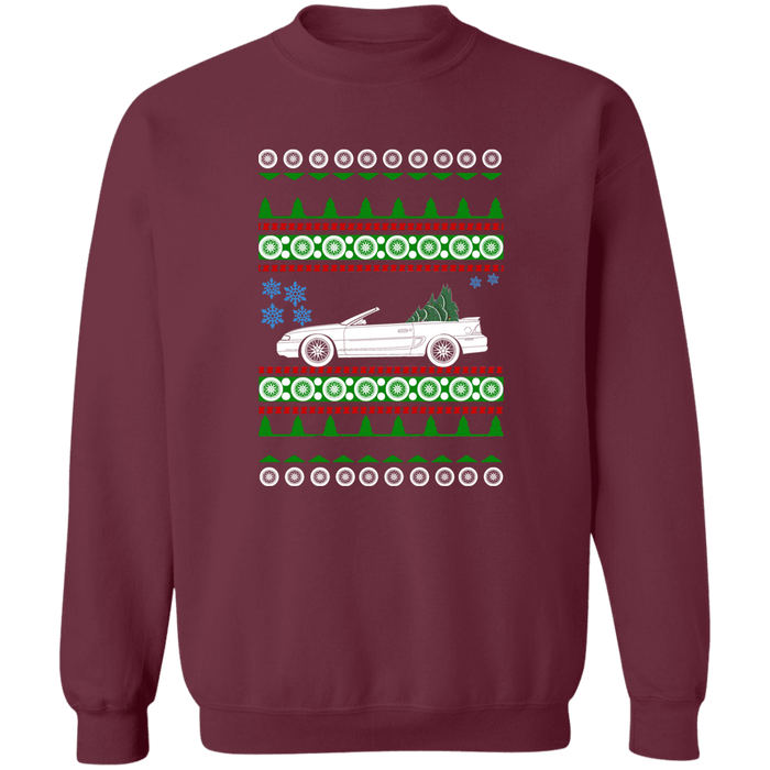 Mustang 4th gen convertible 1998 Ugly Christmas Sweater Sweatshirt