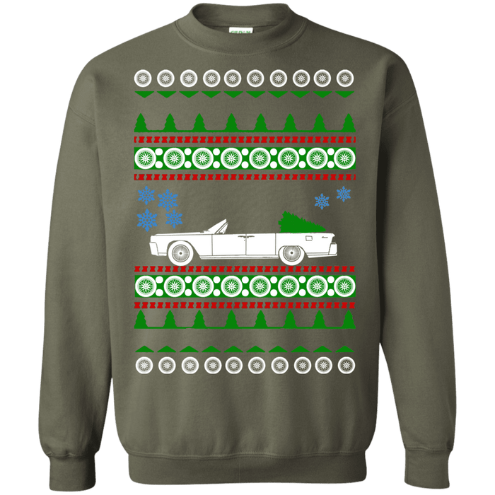 Lincoln Continental Convertible Ugly Christmas Sweater sweatshirt