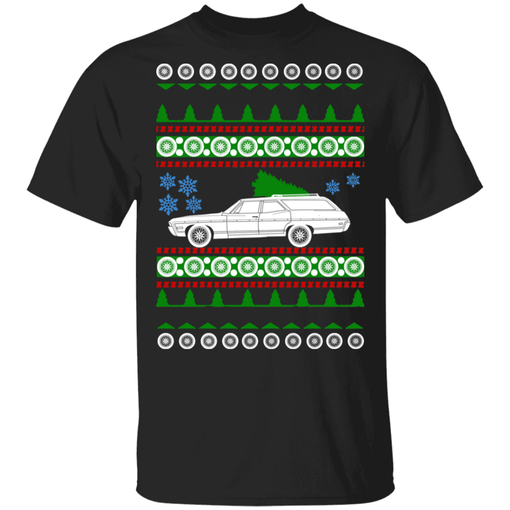Hot Rod 1968 Caprice Classic Wagon Ugly Christmas T-shirt