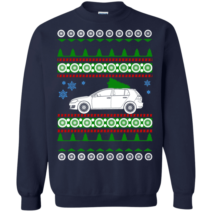 german car like  mk7 Golf GTI 4 Door Ugly Christmas Sweater sweatshirt