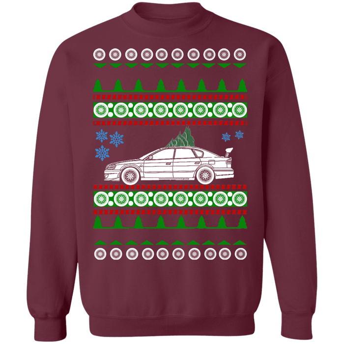 Car like a  Japanese Car Legacy 3rd gen 2002 ugly christmas sweater