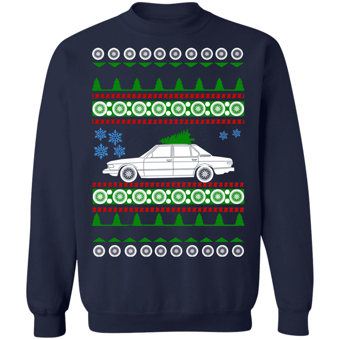 BMW E12 525 Ugly Christmas Sweater green tree