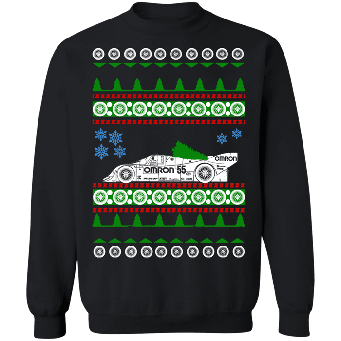 German race car like a 962 style ugly christmas sweater sweatshirt