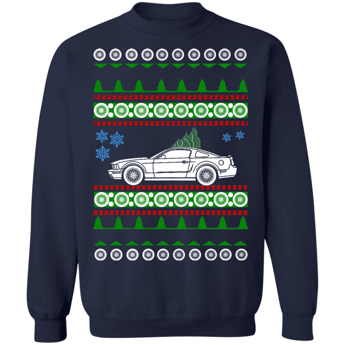 Ford Mustang GT Ugly Christmas Sweater 5th gen new tree