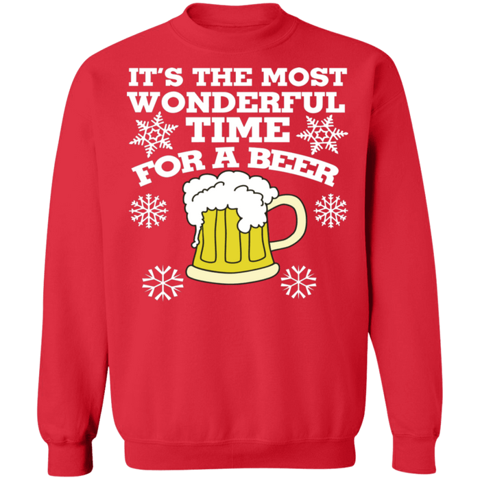 It's the most wonderful time for a beer ugly christmas sweater sweatshirt