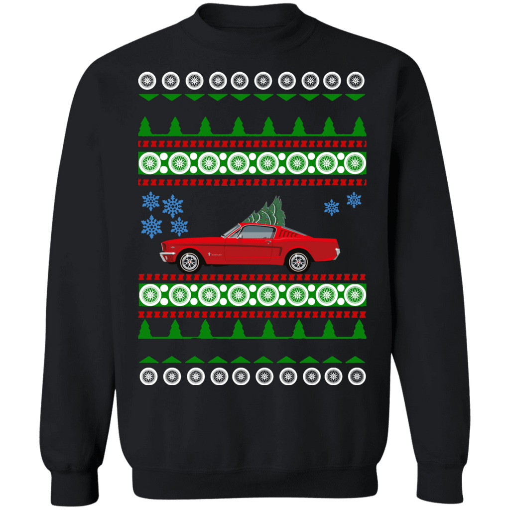 Ford Mustang fastback 1965 v2 Ugly christmas Sweater