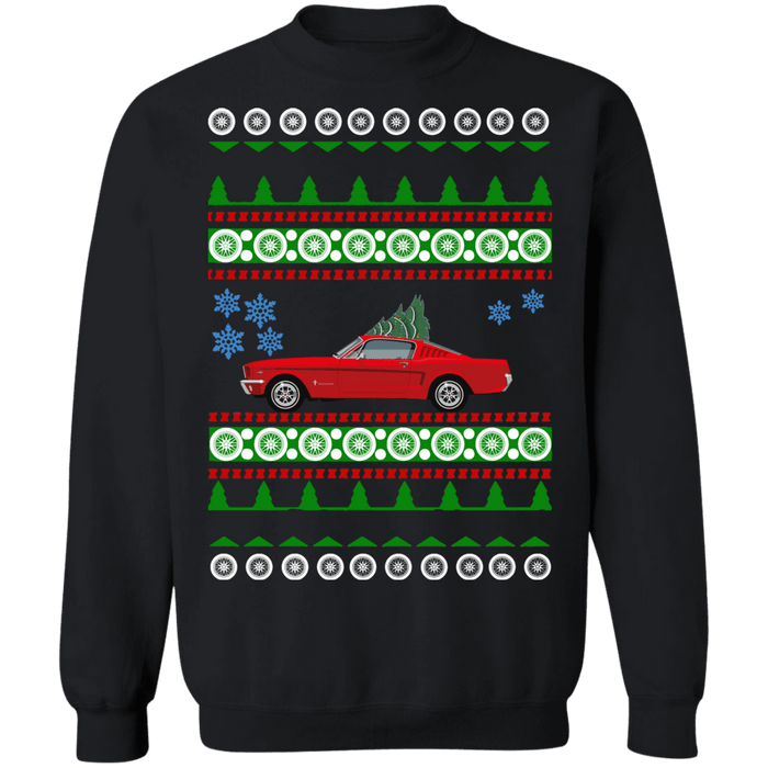 Ford Mustang fastback 1965 v2 Ugly christmas Sweater