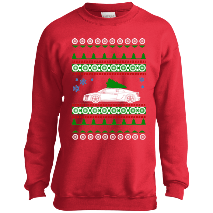 Audi R8 Kids Youth Ugly Christmas Sweater