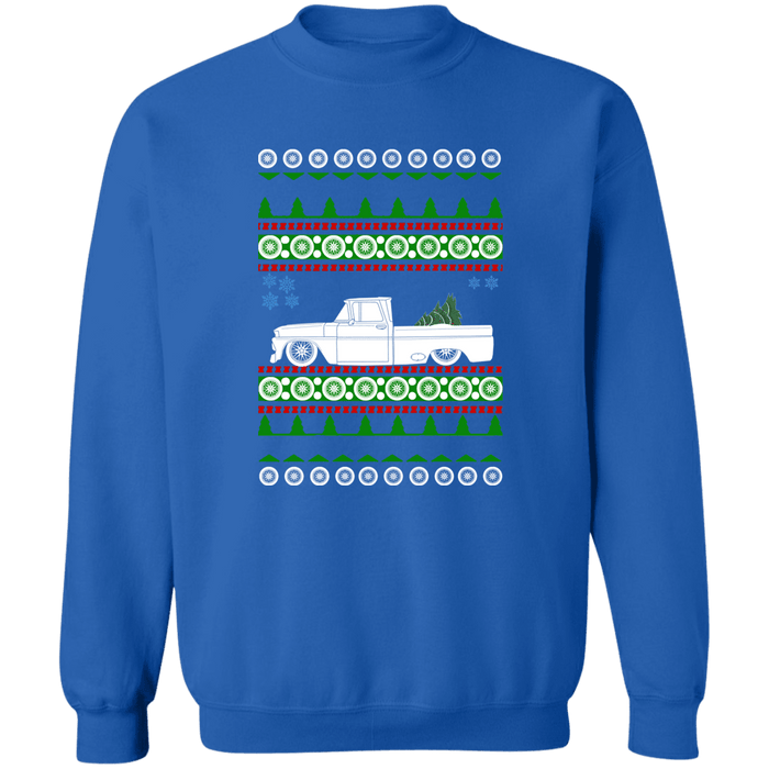 1962 1st Gen Checy C10 Fleetside Ugly Christmas Sweater Sweatshirt