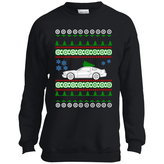 car like 2011 Ford Mustang GT Kids Ugly Christmas Sweater