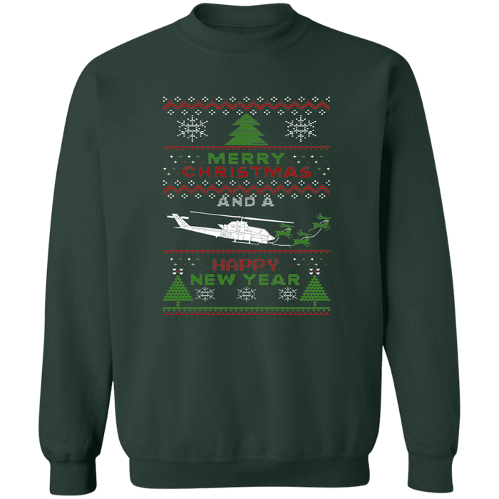 AH 1G Helicopter Ugly Christmas Sweater Sweatshirt