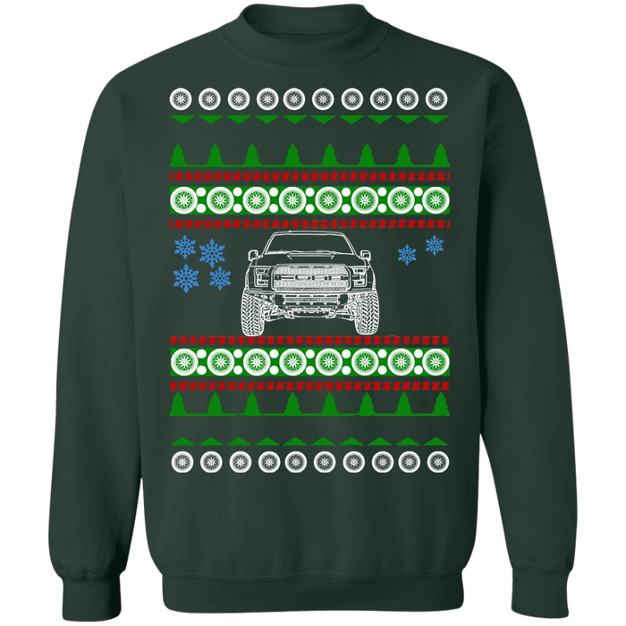 Truck Ford Raptor Front end ugly christmas sweater sweatshirt