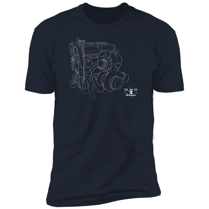 Evo 4G63 Big Turbo Engine Blueprint Series V3 t-shirt