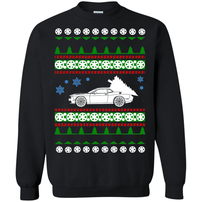 american car or truck like a  Challenger SRT Hellcat Ugly Christmas Sweater sweatshirt