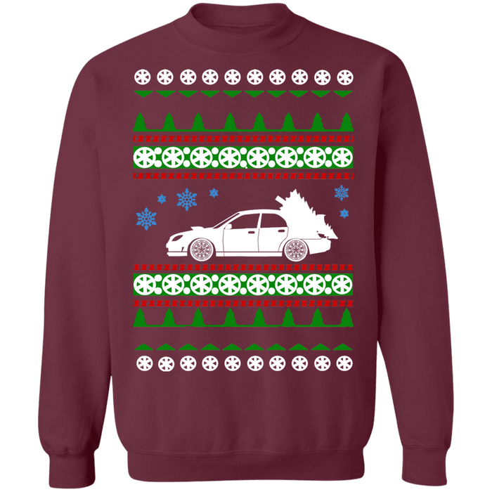 JDM car like a Hawkeye WRX STI Ugly Christmas Sweater Sweatshirt