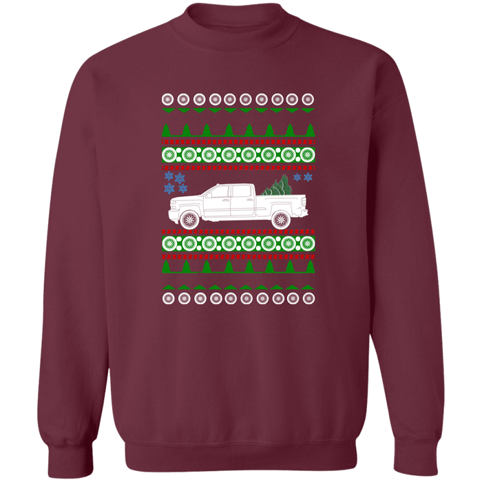 Truck like a 2019 Silverado Crewcab 2500 HD  Ugly Christmas Sweater Sweatshirt