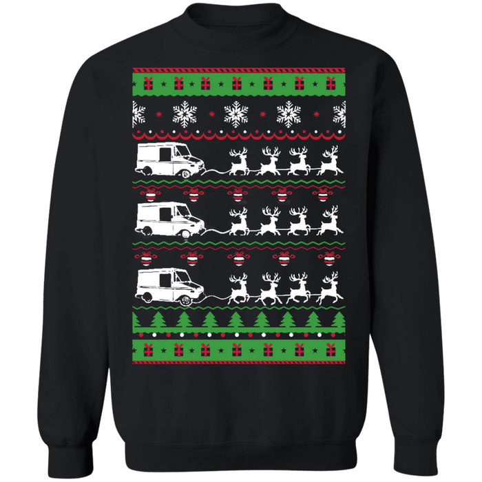 Mail Man Mail Truck ugly Christmas Sweater