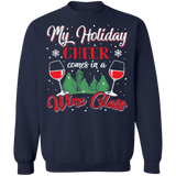 My Holiday Cheer Comes in a Wine Glass Ugly Christmas Sweater sweatshirt
