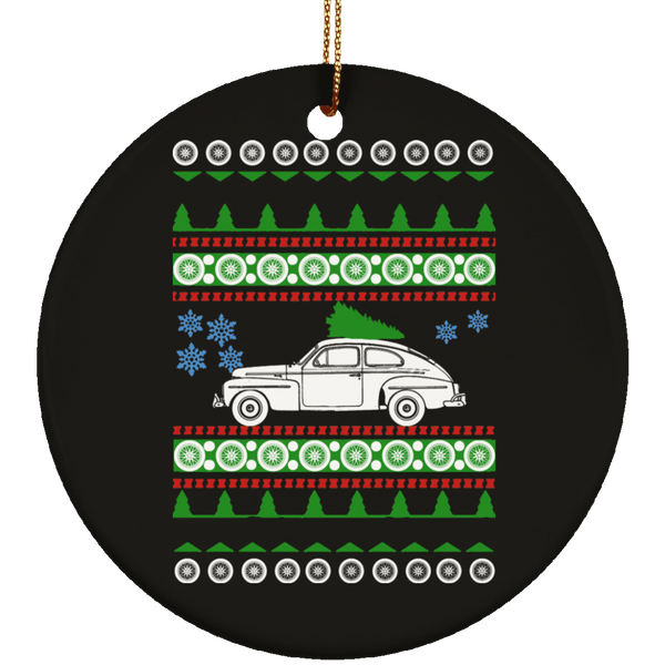 Volvo PV544 Ugly Christmas Sweater Ornament