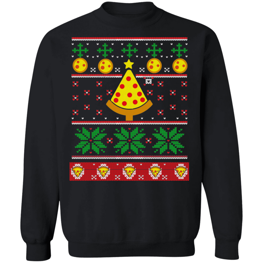 Pizza Slice Ugly Christmas Sweater Holiday sweatshirt