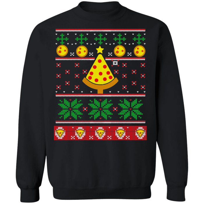 Pizza Slice Ugly Christmas Sweater Holiday sweatshirt