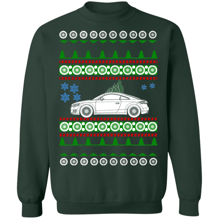 German car like 3rd gen Audi TT ugly christmas sweater