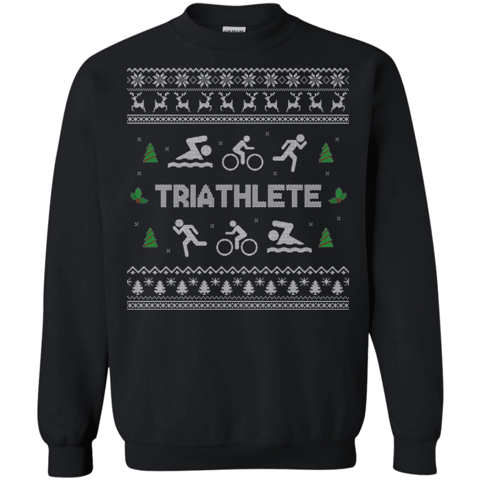 Triathlon Ugly Christmas Sweater Bike Run Swim Cycle sweatshirt