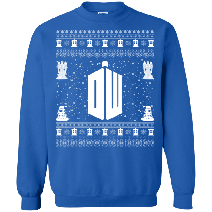 Gift for Fans of Doctor Who Tardis Ugly Christmas Sweater version 2 sweatshirt